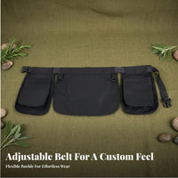 Plastic Buckle Three-Pocket Apron Polyester Storage Apron Easy to Clean Adjustable Waist Pouch Lightweight
