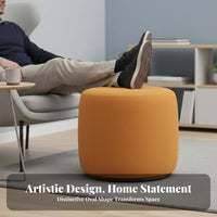 Mobile Textile Pouf with Handle Sturdy Construction Upholstered Bench Minimalist Design Indoor Seating Modular for Interior Designers, Homeowners, Adults, Living Room, Bedroom, Lounge Area, Entryway