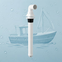 Baitwell Drain Pipe Kit Long-Lasting Boat Drain Tube with Elbow Hardware Sturdy Straight for Anglers, Fishing Boats Tanks