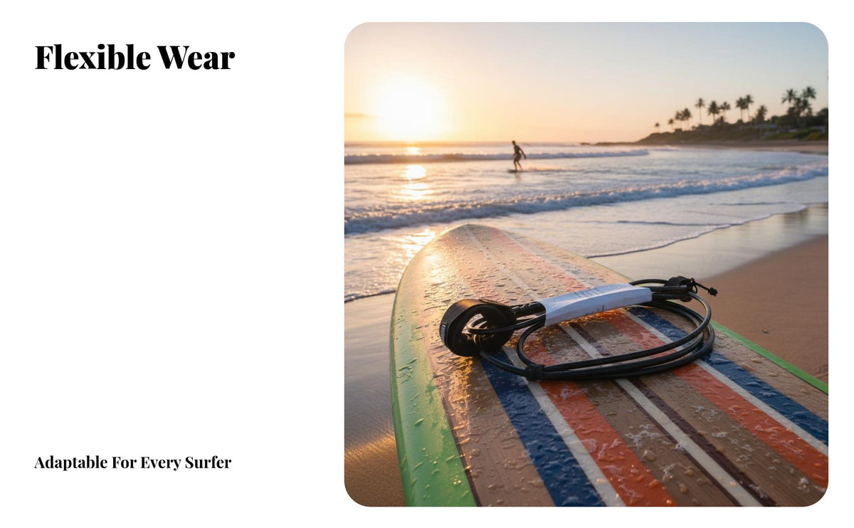 9ft Wave Leash All-Gender Wave Board Leg Rope Knee Cuff Wave Leash Double Rotating Joint 7mm Wave Ing Tether Flexible Connector