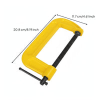 Sturdy Construction C-Clamp High-Carbon Steel C Clamp Versatile Use Corrosion-Resistant for Carpenters, Metalworkers, Welders