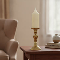 Soy Pillar Candles Ivory White Soy Soy-Based Material Candle Minimalist Unscented Candle for Minimalism Enthusiasts, Home Decor, Tabletop Styling