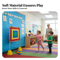Enhances Hand-Eye Coordination Sticky Ball Target Set Improves Movement Skills Sticky Ball Target Game Indoor & Outdoor Play Hook and Loop Toss Game Promotes Physical Fitness for Preschoolers, Parents, Kindergarten, Backyard, Playground, Parties