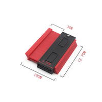 Multi-Functional Contour Gauge Metric and Imperial Scale Locking Profile Gauge High Precision Irregular Shape Tracer Long-Lasting ABS Material for Woodworkers, Craftsmen, DIY Enthusiasts, Carpentry, Tiling, Flooring Installation, Workshop