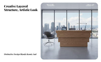 Modern Design Reception Counter Multi-Functional Cashier Desk Stable Structure Reception Counter with Storage Scratch-Resistant for Salon Team, Receptionists, Small Business Owners, Retail Retail Establishment, Medical Office, Lobby, Office