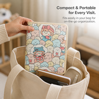 A5 Maternity Fabric Zippered Pregnancy Check-up Organizer Folder with Pockets