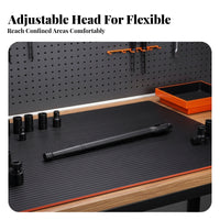 Industrial-Style 15-Inch Ratchet Wrench Anti-Slip Flex Head Ratchet Wrench Long Handle Hand Tool Socket Use