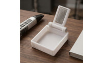 Mirror Panel Spittoon Box Storage Bag Portable Moisture-Catch-Catching Tray Rectangular Hinged Lid Box