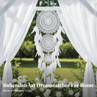 Bohemian Wall Hanging Handwoven Beads Sturdy Frame for Party
