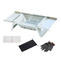 Portable Folding Ember-Fired Grill Heat-Resistant Folding Ember-Fired Grill Good Air Ventilation Compact Barbecue Rack for Backyard