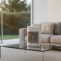 Desktop Air Climate Device with Water Tank Compact Desktop Fan Adjustable Tabletop Fan for Students