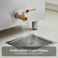 Stainless Water Tank Drain Leak-Resistant Seal Water Tank Outlet Connector Resistant Stainless Steel Thru-Bulk Fitting for Plumbers, Pools
