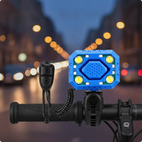 Cycle Headlight with Warning Sound USB Rechargeable Commuting Headlight Wired Control for Commuters, Night Riding, City Riding