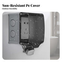 Splash-Proof Waterproof Outlet Box Dustproof Outdoor Electrical Socket Cover for Garden, Balcony, Bathroom