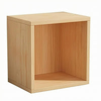 Pre-Drilled Unfinished Wood Cubby Box Flat Panels Unfinished Wood Box Light Natural Color Rectangular Wood Cubby