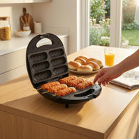 Six-Slot Hot Dogs Machine Easy Clean Electric GrillNo Frying Required Clamshell Grill