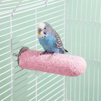Bird Cage Perch Flat Stand, Sand Coated Resin Parrot Perch for Grinding Beak and Claw, Multiple Bird Perches in One for Cockatiels Conures
