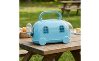 Built-in Handle Car-Shaped Hamster Cage Clear Front Access Door Plastic Hamster Carrier Cage Metal Grid