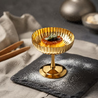 Stainless Steel Dessert Cup Food-Grade Footed Ice Cream Dish Polished Finish Footed Dessert Bowl for Party