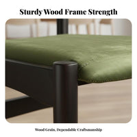 Mid-Centuryera aesthetic Upholstered Wooden Side Chair Retro Design Dining Seat Comfortable Seating Indoor Furniture Curved Backrest for Homeowners, Restaurant Owners, Adults, Living Room, Kitchen, Reception Area, Home Office
