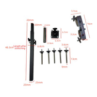 Five Slot Instrument Stand Adjustable Cowbell Holder Metal Bar Frame Musical Equipment for Percussionists, Rehearsal