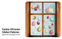 4 Pieces Easter Egg Stickers Removable Spring Window Decoration for Kids, Parents, Glass Panes, Refrigerator, Store