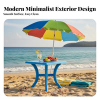 Long-Lasting Plastic Table and Chair Set Easy to Clean Outdoor Table and Chairs Resistant Plastic Patio Furniture Set Low Maintenance for Business Owners, Party Hosts, Night Market, Food Stall, Barbecue, Backyard