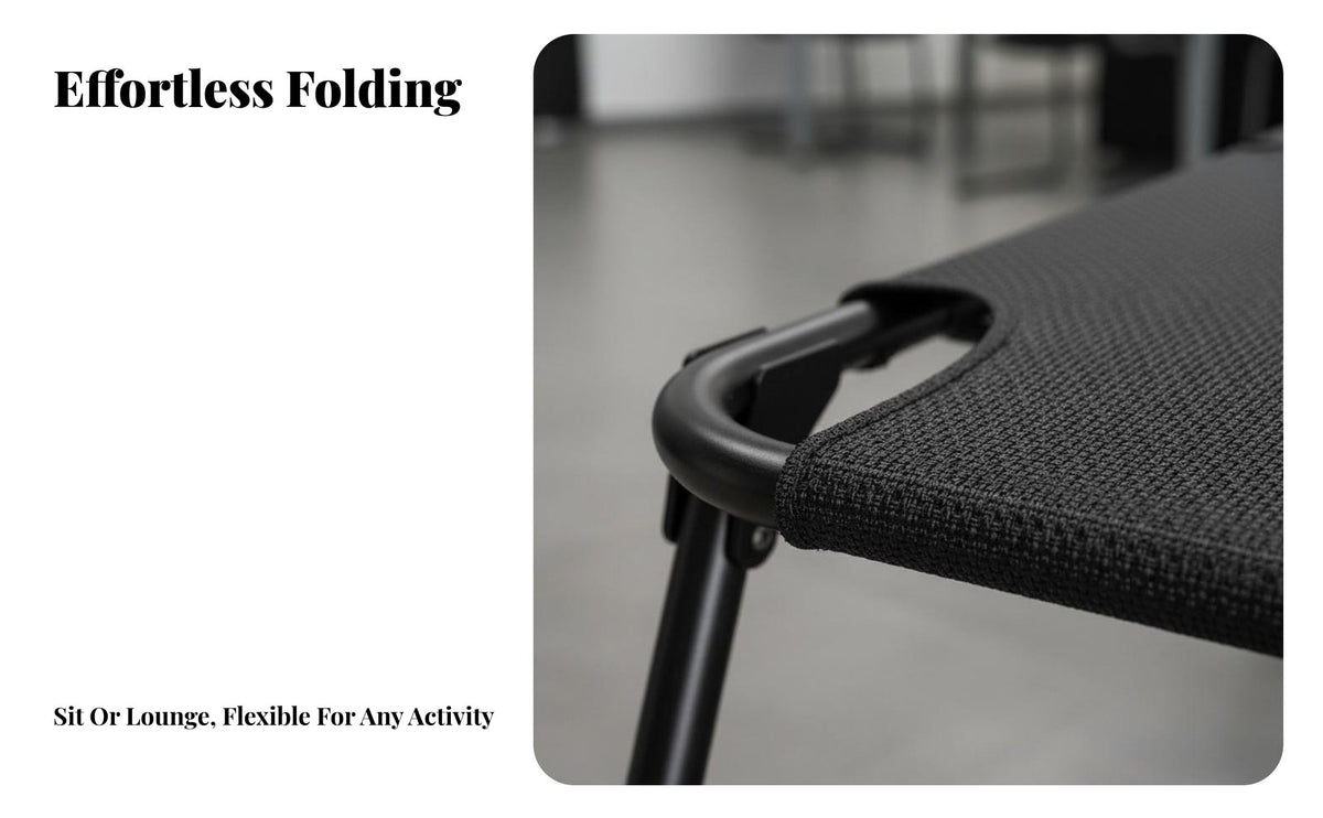 Foldable Design Single Folding Bed Compact Storage Adjustable Folding Cot No Assembly Required Office Rest Recliner Sturdy Steel Frame for Caregivers, Students, Hospital, Living Room, RV Travel, Camping