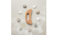 Wooden Gua Sha Tool Smooth Surface Moon-Like Form Easy Grip Wood Gua Sha Board for Spa