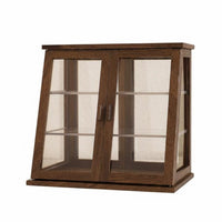 1/12 scale Dollhouse Double Door Cabinet Miniature Wooden Display Cabinet Vintage Style Miniature Dessert Display Case for Collectors, Hobbyists