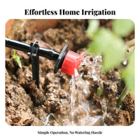 Drip Irrigation Kit Adjustable Emitters Micro Drip Irrigation Set Water Saving DIY Plant Watering System for Gardeners, Volume Er Beds, Greenhouse