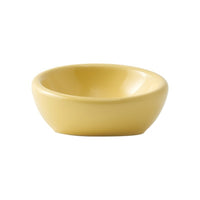Easy to Clean Tilted Ceramic Cat Bowl Dishwasher Safe Ceramic Bowl with Wood Stand Slanted Cat Food Dish for Cats, Dogs, Small Pets