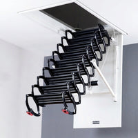 Telescopic Loft Staircase Foldable Electric Attic Stairs Space-Saving Retractable Attic Ladder for Homeowners, Home Renovation