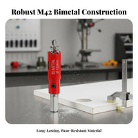 M42 Steel Hole Cutter and Sturdy Bi-Metal Wide Application Power Tool Accessory for Plumbers, Crafters, Metalworking, Workshop, Garage
