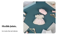 16cm Articulated Doll Changeable Outfits 13-Joint Poseable Doll Stylish Clothing Children's Toy for Girls, Kids, Dollhouse Play, Travel