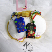 Japanese Daruma Omamori Lucky Charm Keychain for Bags and Phones
