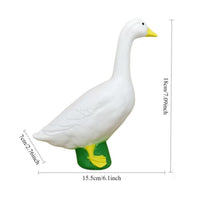 White Goose Statue Indoor Outdoor Decor Lifelike Creature Sculpture for Pond