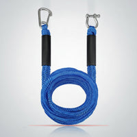 Coiled Bungee Dock Line Floating Dock Line with Foam Buoyant Bungee Mooring Rope Long-Lasting for Boaters