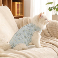 Cat Recovery Suit with fasteners and Recovery Suit Cat for All Seasons, Post Surgery Cat Clothes for Anti Licking, Soft Cat Recovery Suit