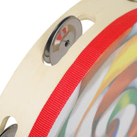 Orff Instrument Hand Drum for Kindergarten Teachers 8 Inch Wooden Tambourine