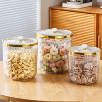 Kitchen Storage Jar with Lid, Large Capacity, PP, Cylindrical, Simple Style