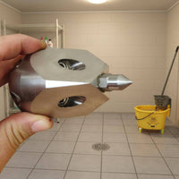 High Pressure Piercing Spray Head Stainless Steel Sewer Jetting Spray Head Pipe Unclogging Jetter Head Sturdy Duty