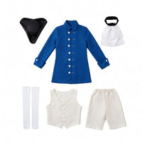 Colonial Costume Theatrical Historical Costume with Hat Layered Period Dressing Up Set for Children, Halloween