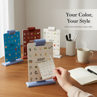 2027 Desktop Calendar with Planner and Memo Pad, Stylish Design for Students and Office