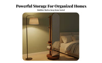Rotating Full-Length Mirror with Shelves Freestanding for Walk-in Closet, Adults