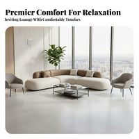 Modern design U-Shaped sectional Couch Easy to Clean U-Shaped Chaise Sectional dense foam Foam Lounge Seating animalsuitable for Interior Designers, Business Owners, Reception Area, Guest Accommodation, Lounging, Home recreation