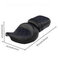 Motorcycle Seat Assembly Contoured Seat with Quilted Panels Contoured for   Motorcycles