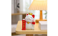 Auspicious Cat Cute Welcoming-Neko Decorative Welcoming Cat Statue for Entryway, Display Shelf, Office