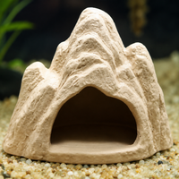Creature Hide, Aquarium Hide, Aquarium Cave, Submersible Porous Shelter with Hiding Spots, Breeding Chambers, 2 Pieces