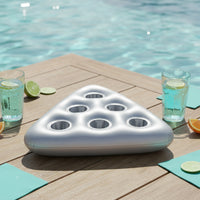 Triangular Inflatable Drink Holder with Tether Compact Inflatable Drink Holder Unique Pool Accessory Versatile for Lakes
